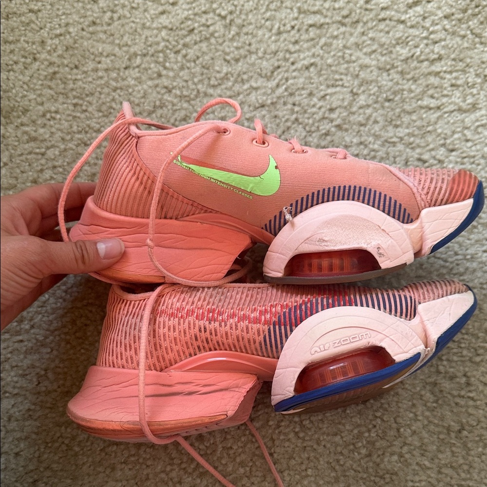 Nike Coral and Lime Sneakers